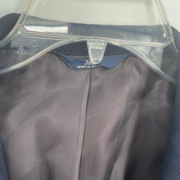 Brooks Brothers 346 Blazer Men Size 43L Navy Blue Worsted Wool Gold Buttons - Picture 5 of 11